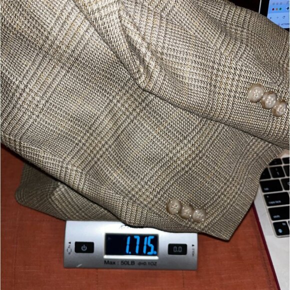 Brooks Brothers Check Plaid Silk Wool Blend Button-Up Blazer Men’s Size 45 - Picture 9 of 9